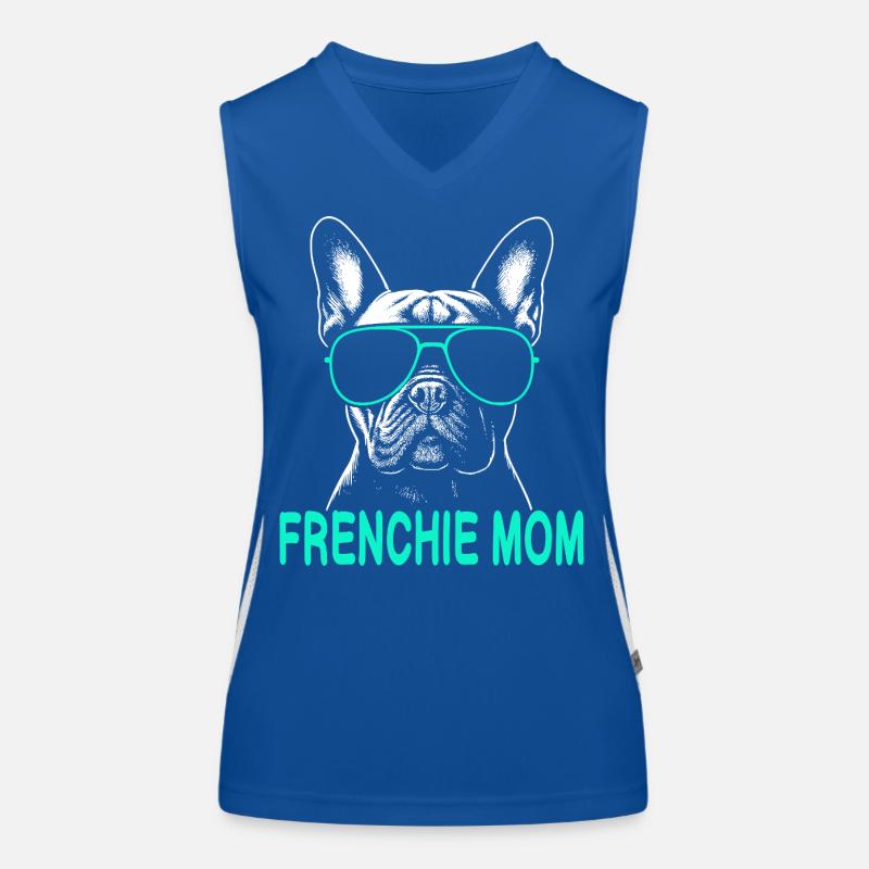 Frenchie Mom  Funktionelles Kontrast-Tank Top für Frauen