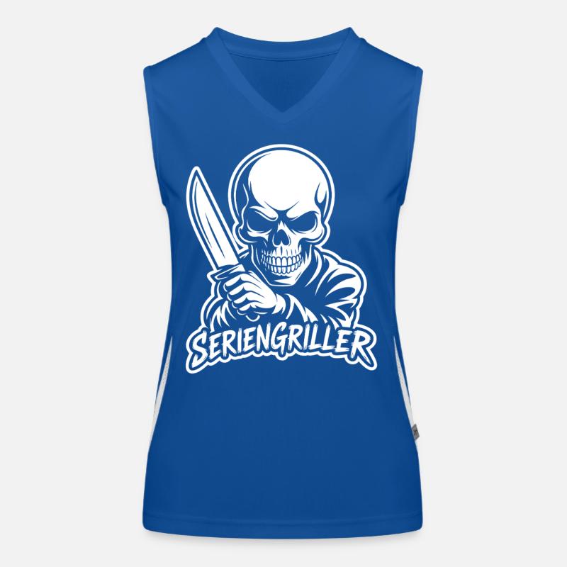 Série Griller - Squelette avec couteau Débardeur respirant contrasté Femme
