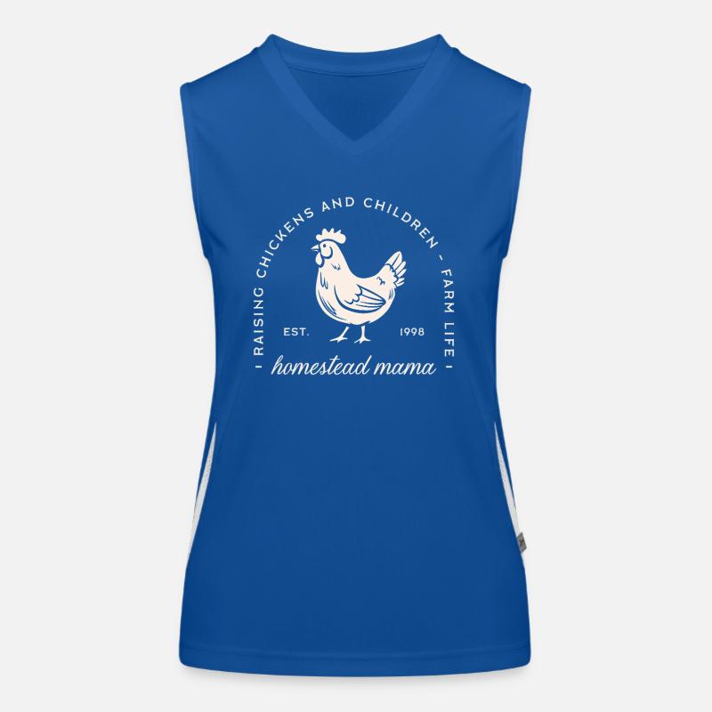 Gehöft Mutter Mutter lustiges Huhn Bauernhof Tier Funktionelles Kontrast-Tank Top für Frauen