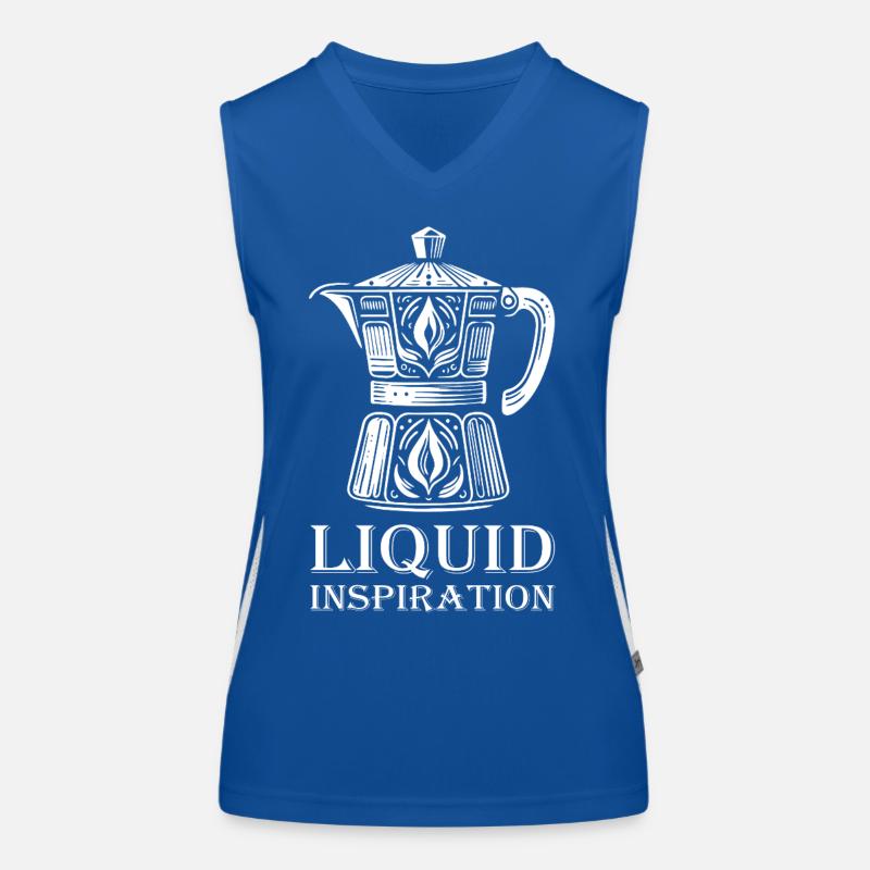 Coffee Pot Design – Liquid Inspiration Women's Functional Contrast Tank Top