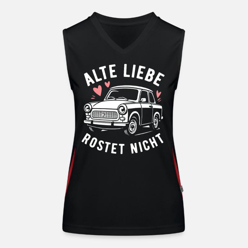 Old love doesn't rust - Trabi - Kultauto DDR Women's Functional Contrast Tank Top
