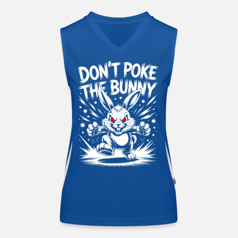 Angry Bunny Protest Design Funktionelles Kontrast-Tank Top für Frauen