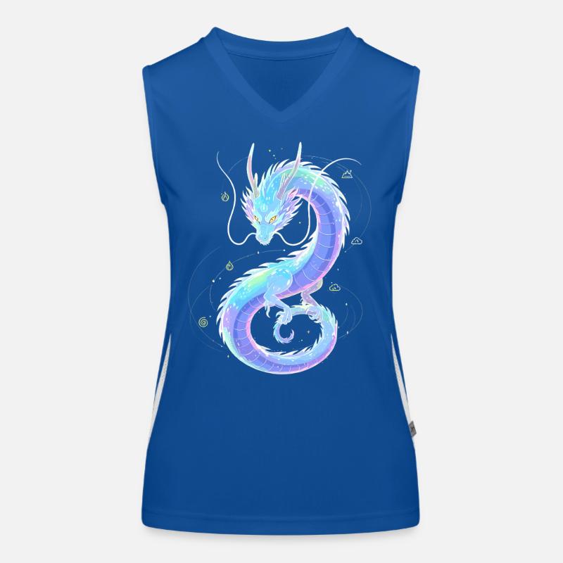Mystischer Äther Drache | Soul Weaver Funktionelles Kontrast-Tank Top für Frauen