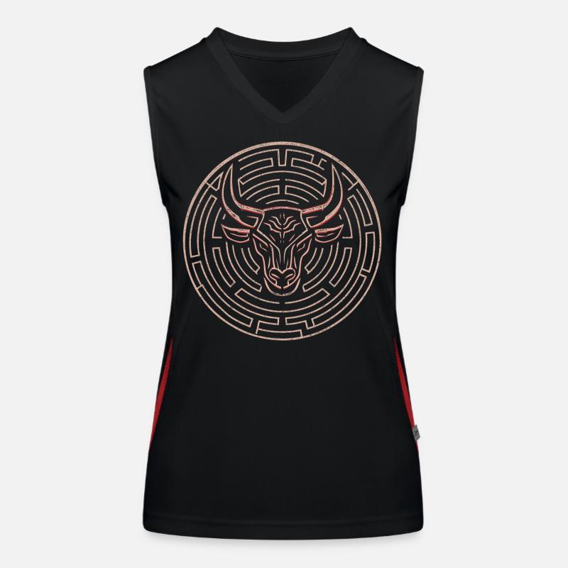 Labyrinth Minotaurus Funktionelles Kontrast-Tank Top für Frauen