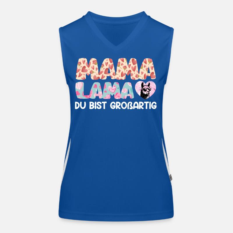 MAMA LAMA TU ES SUPER Drôle Débardeur respirant contrasté Femme
