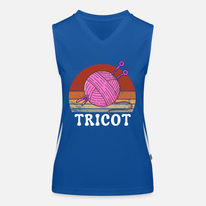 RETRO VINTAGE STRICKEN Funktionelles Kontrast-Tank Top für Frauen