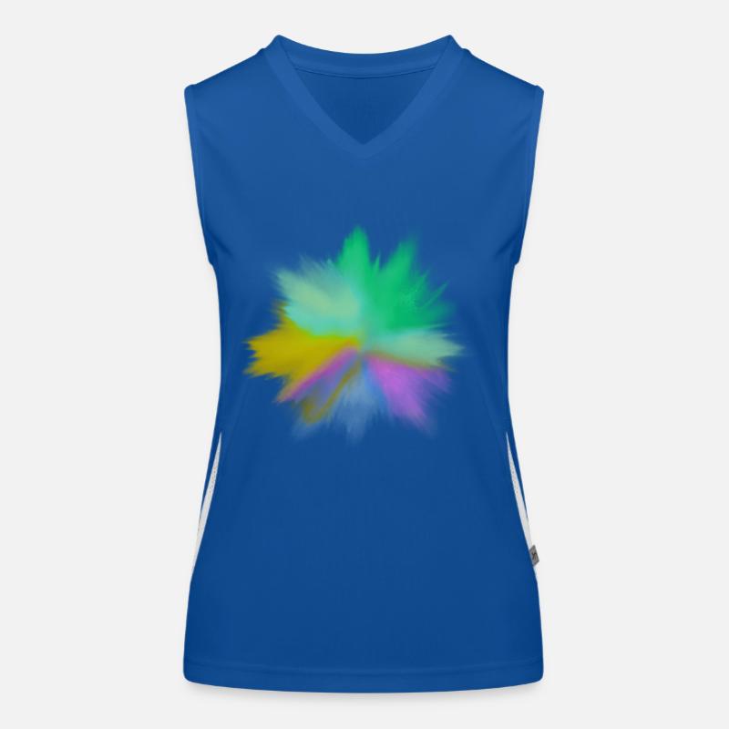Watercolor Explosion Women's Functional Contrast Tank Top