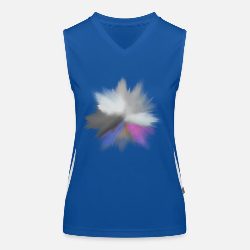 Farbexplosion Wasserfarben Design Funktionelles Kontrast-Tank Top für Frauen