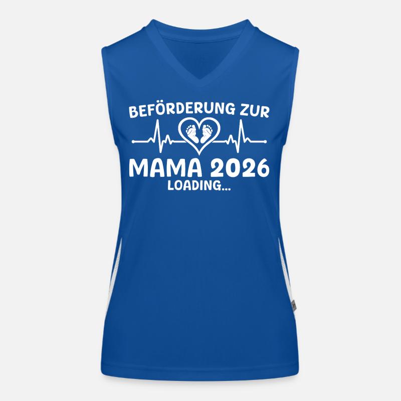 Werdende Mutter 2026 loading - Mama Funktionelles Kontrast-Tank Top für Frauen