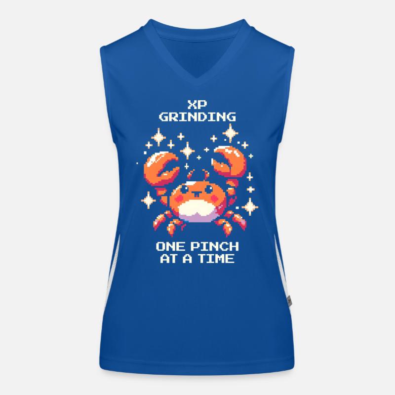 Grinding XP: Scissors by Scissors | Crab, Beach Women's Functional Contrast Tank Top