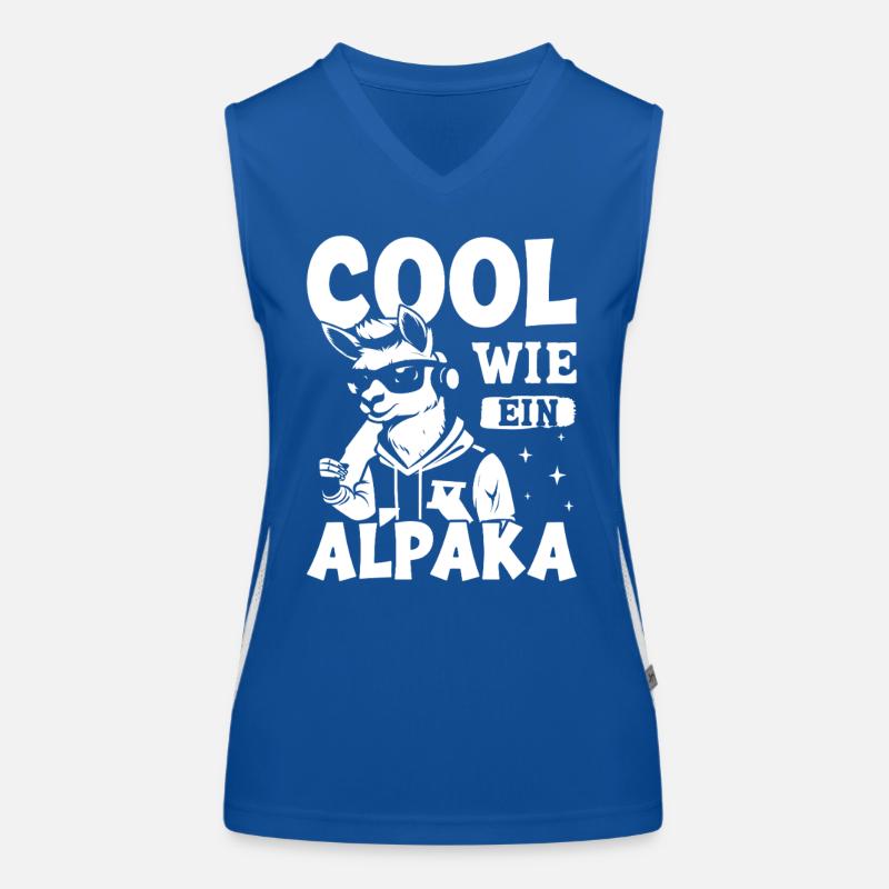 Éventail d’alpaga COOL COMME UN LAMA D’ALPAGA Drôle Débardeur respirant contrasté Femme