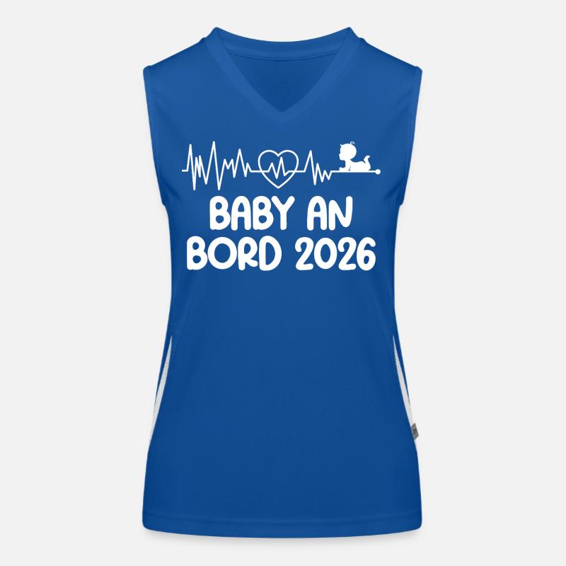 Werdende Mutter BABY AN BORD 2026 Lustig Funktionelles Kontrast-Tank Top für Frauen