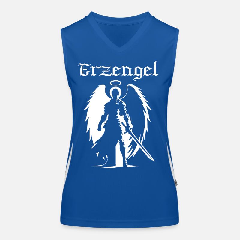 Archangel Silhouette Design – Celestial Power Women's Functional Contrast Tank Top