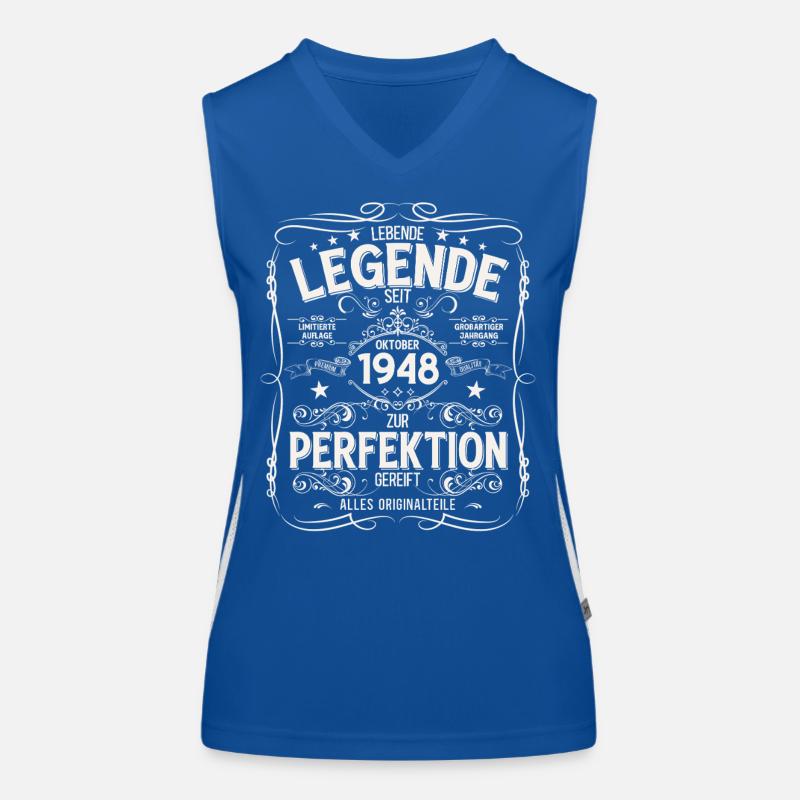 77e anniversaire Original octobre 1948 Débardeur respirant contrasté Femme