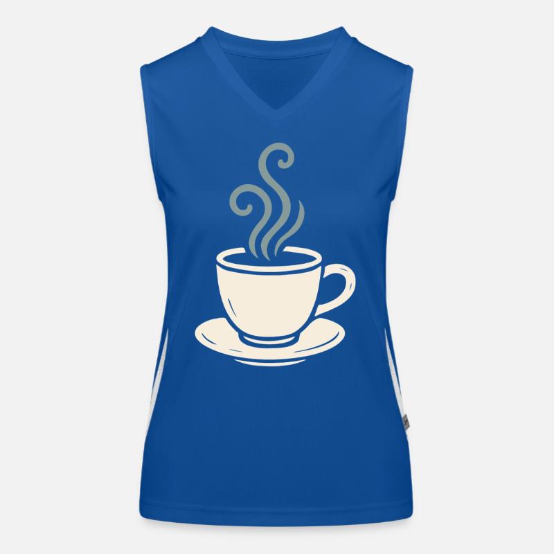 Conception de la tasse matinale douillette de l’amateur de café Débardeur respirant contrasté Femme