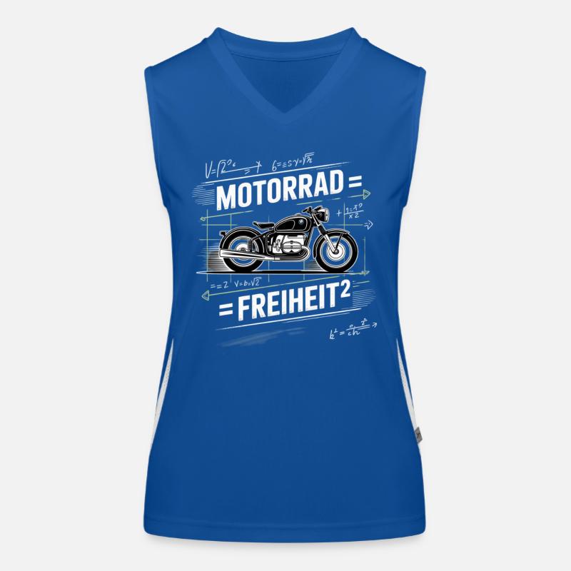 Motorcycle Freedom Chalk Style Women's Functional Contrast Tank Top
