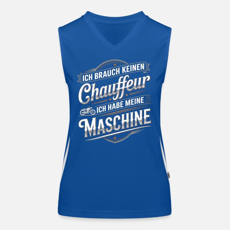 Maschine statt Chauffeur Funktionelles Kontrast-Tank Top für Frauen
