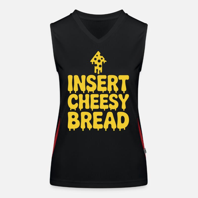 Fromage Bâtonnet de fromage Toast au fromage Débardeur respirant contrasté Femme