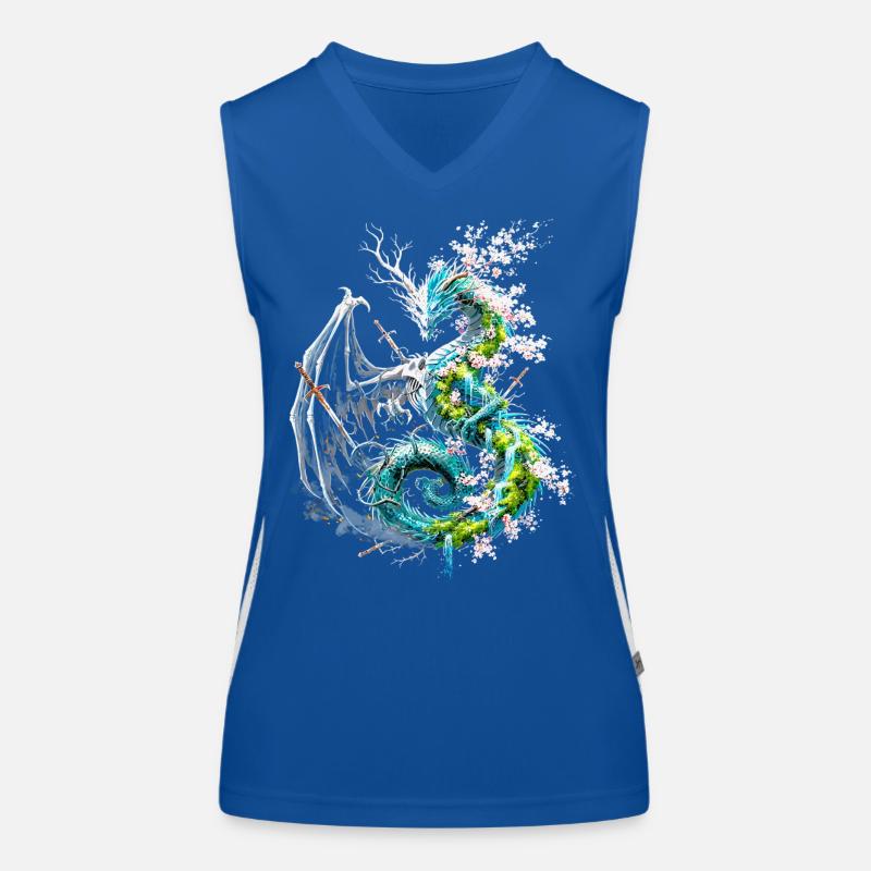 Dragon de la vie et de la mort Débardeur respirant contrasté Femme