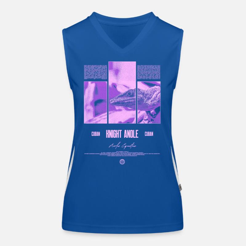 Kubanischer Ritter Anole Eidechse Besitzer Reptilienhalter Funktionelles Kontrast-Tank Top für Frauen