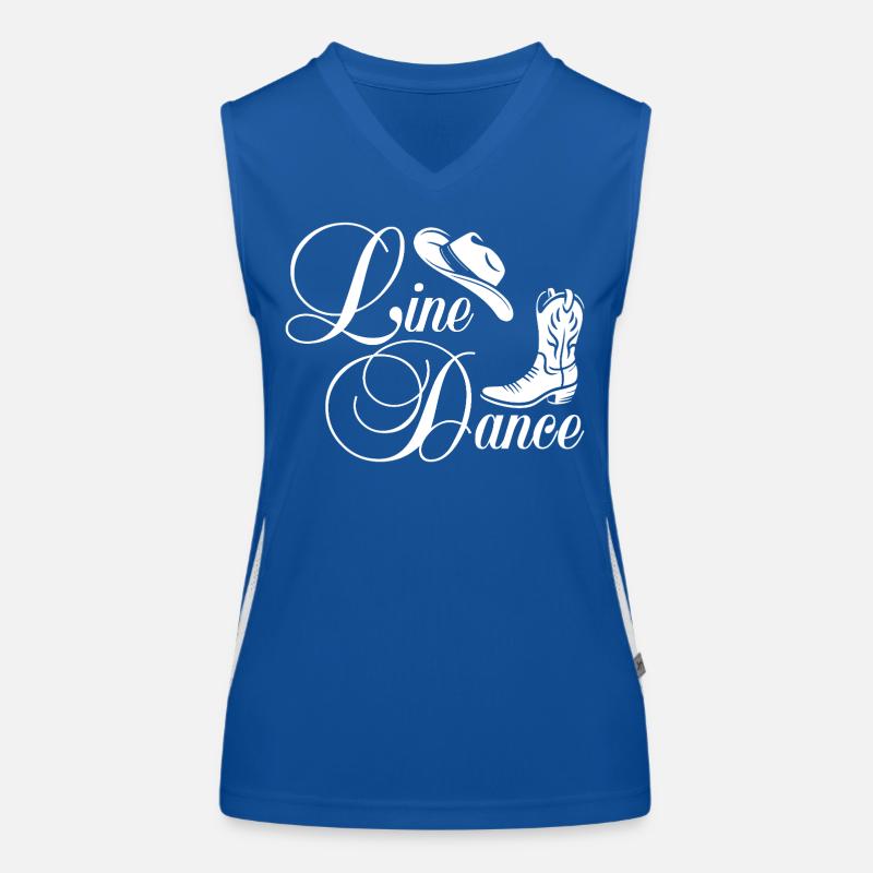 Line Dance Western Script Funktionelles Kontrast-Tank Top für Frauen