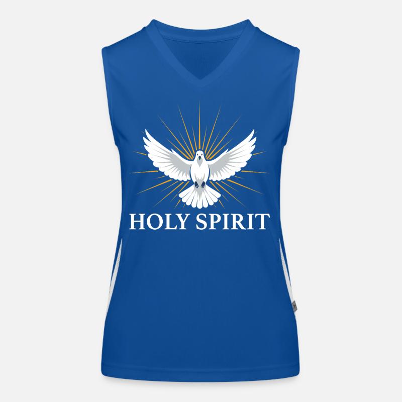 Heiliger Geist Taube mit Strahlen Glaube Religion Funktionelles Kontrast-Tank Top für Frauen