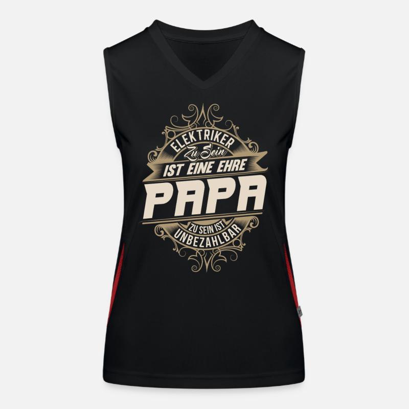 Elektriker Papa Funktionelles Kontrast-Tank Top für Frauen