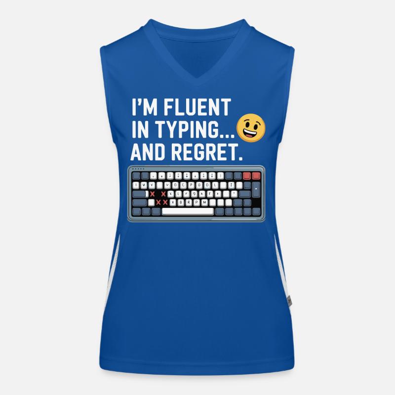 Blague sur le clavier : Taper et regretter Débardeur respirant contrasté Femme