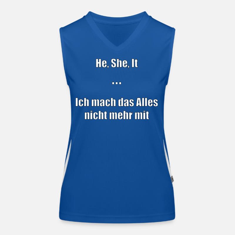 Il, elle, c’est un t-shirt meme – pour les enseignants et les élèves Débardeur respirant contrasté Femme