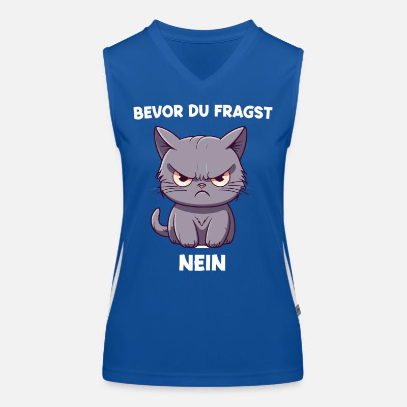 Drôle de dire les chats avant que vous ne demandiez non ! Drôle Débardeur respirant contrasté Femme