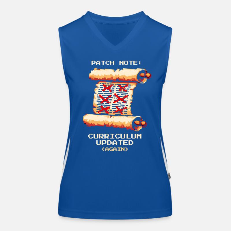 Patch Notes: Lehrplan aktualisiert | Schulhumor Funktionelles Kontrast-Tank Top für Frauen