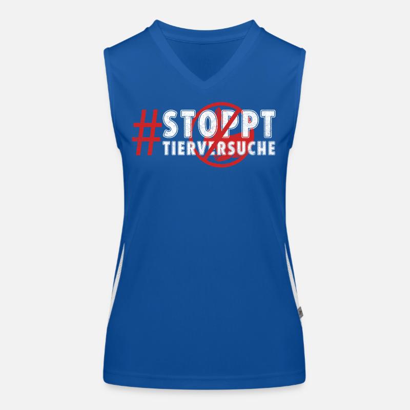 Animal welfare STOP ANIMAL TESTING FUNNY Women's Functional Contrast Tank Top