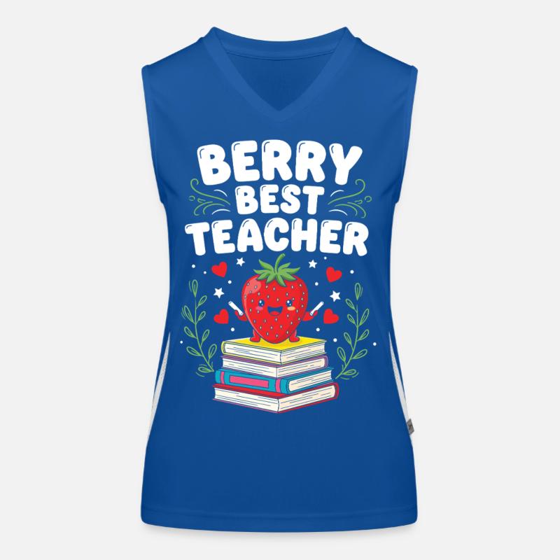 Berry Best Teacher Enseignant du primaire Débardeur respirant contrasté Femme