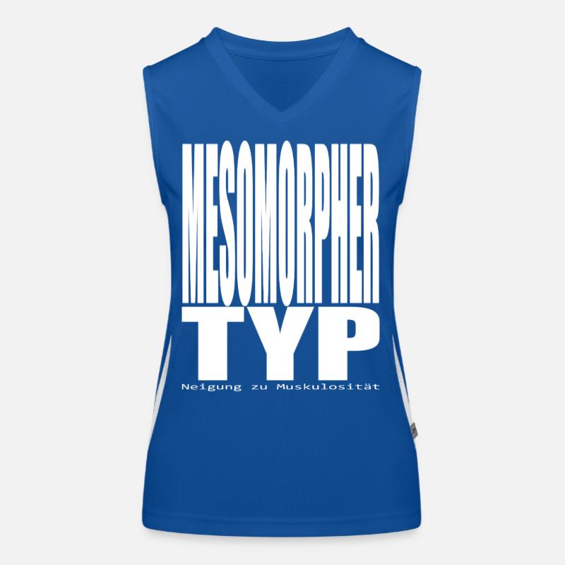 Mesomorph Type Tendency to Muscularity Typo Women's Functional Contrast Tank Top