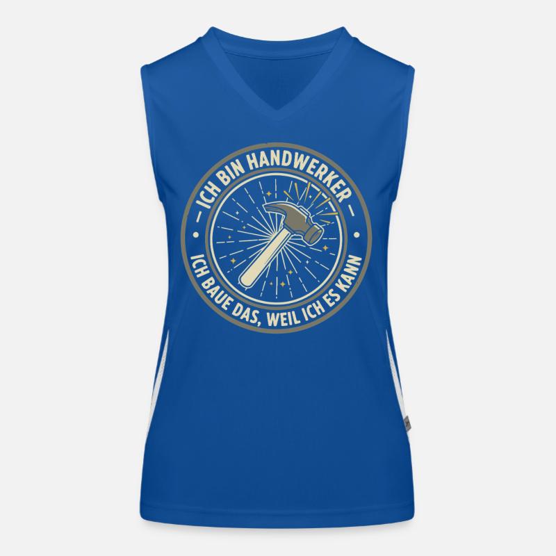 Ich bin Handwerker - ich baue das, weil ich kann Funktionelles Kontrast-Tank Top für Frauen