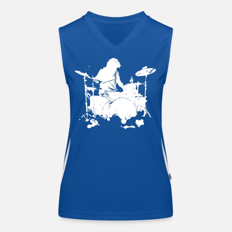 Drummer Sketch Women's Functional Contrast Tank Top