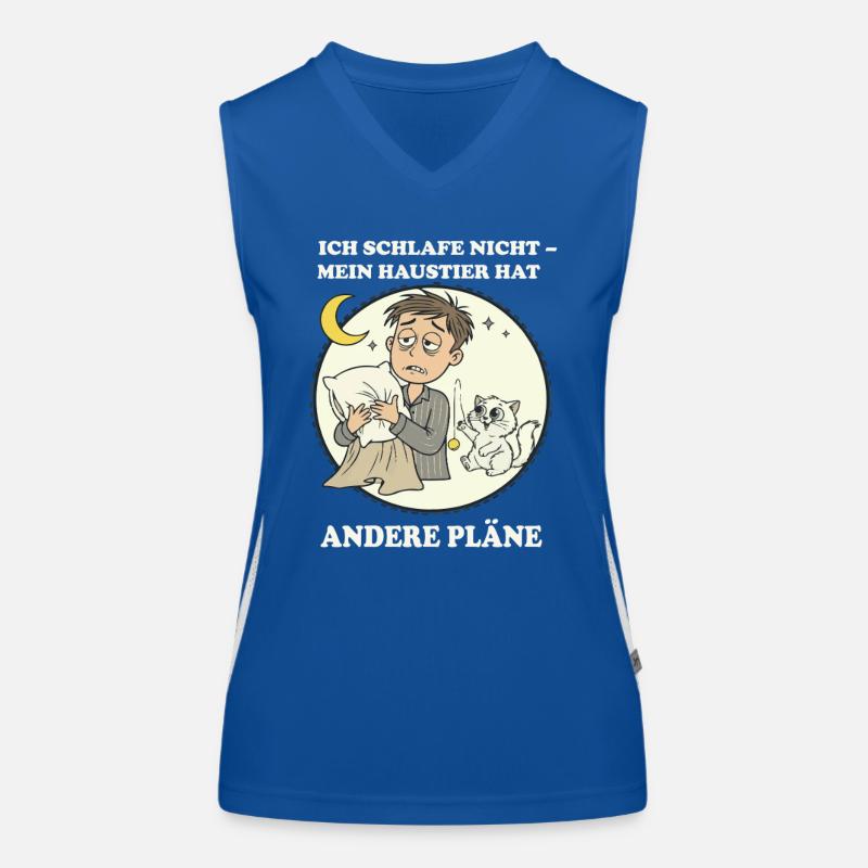 Ich schlafe nicht – Haustier hat andere Pläne Funktionelles Kontrast-Tank Top für Frauen