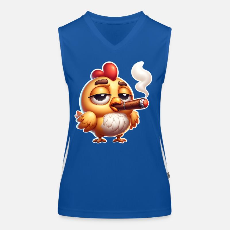 Huhn Zigarre Funktionelles Kontrast-Tank Top für Frauen