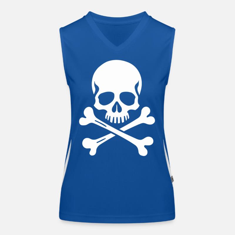 Classic Jolly Roger Skull Women's Functional Contrast Tank Top