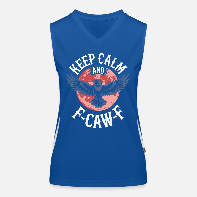 Keep Calm und Adlerflug Funktionelles Kontrast-Tank Top für Frauen