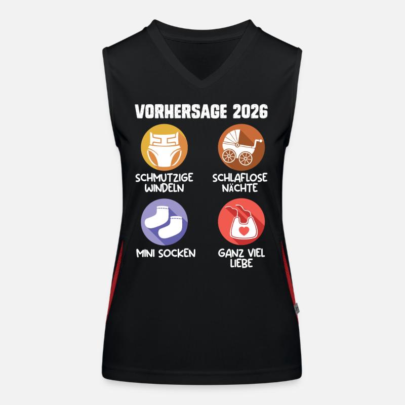 Soon Mom PREDICTION 2026 Funny Women's Functional Contrast Tank Top
