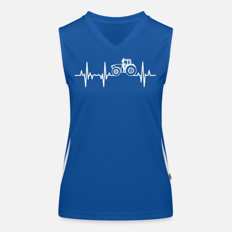 Traktor Herzfrequenz Funktionelles Kontrast-Tank Top für Frauen