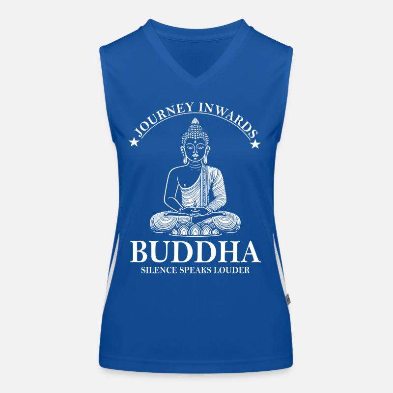 Buddha Design – Silence Speaks Louder Women's Functional Contrast Tank Top