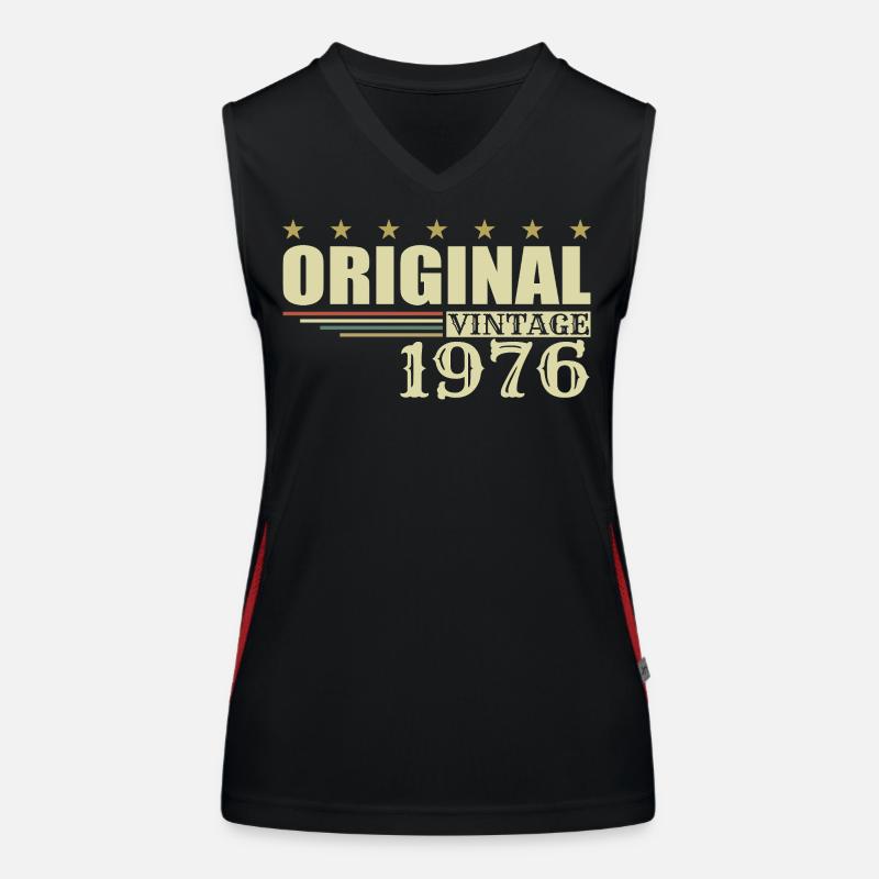 1976 Geburtstag 1976 Funktionelles Kontrast-Tank Top für Frauen