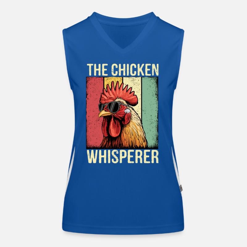Le thé rétro Chicken Whisperer Débardeur respirant contrasté Femme