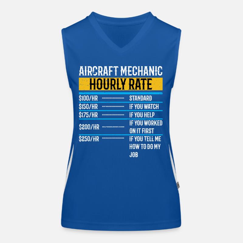 Flugzeugtechniker Stundensatz Flugzeug Flugzeug Funktionelles Kontrast-Tank Top für Frauen