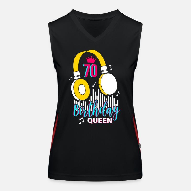 Birthday Queen 70th Birthday Women's Functional Contrast Tank Top