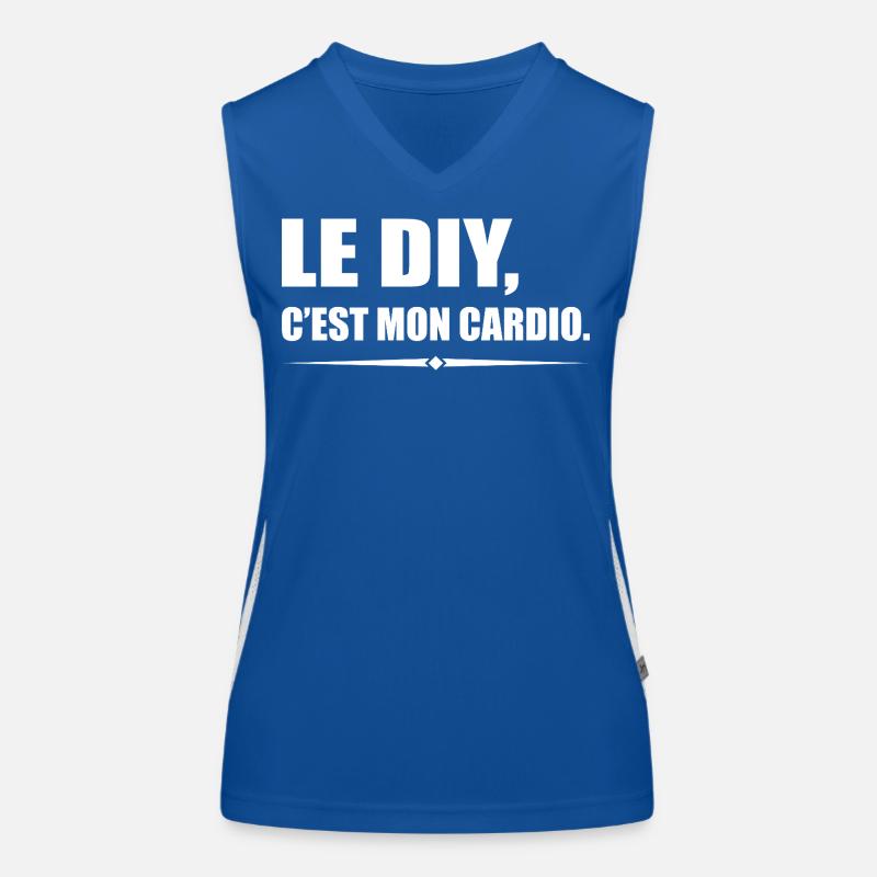 Le DIY c’est mon cardio version bricoleur Débardeur respirant contrasté Femme