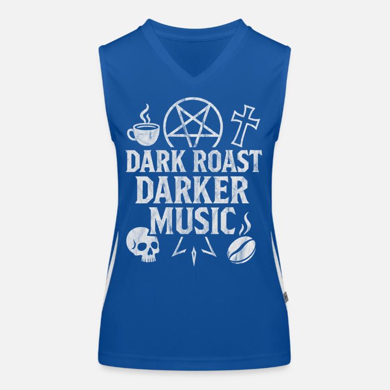 Dark Roast Kaffee Musik dunkel schwarz Funktionelles Kontrast-Tank Top für Frauen