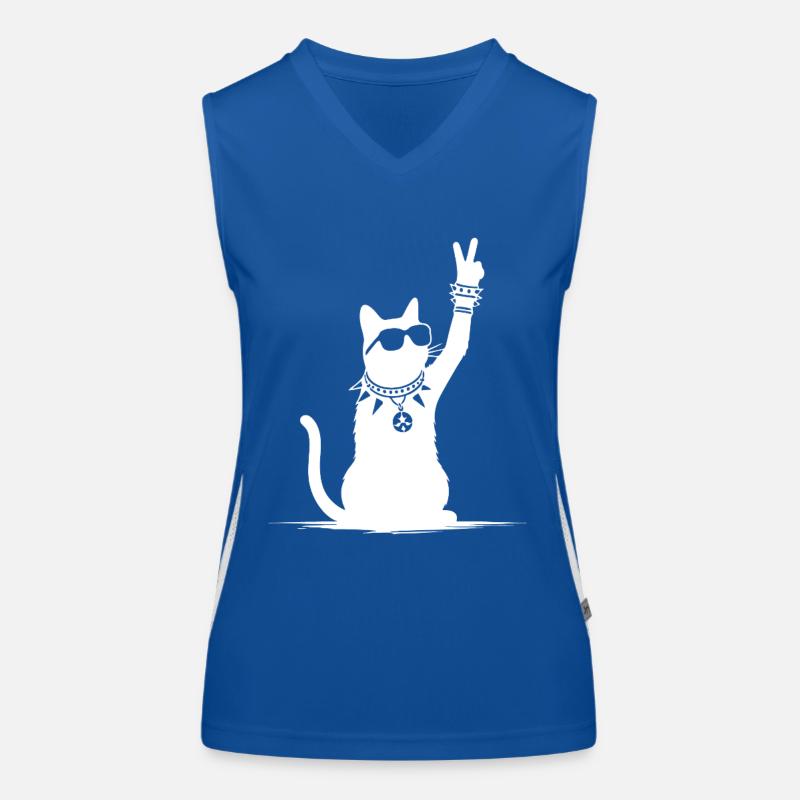 Rocker Cat Design – Cool & Loud Débardeur respirant contrasté Femme